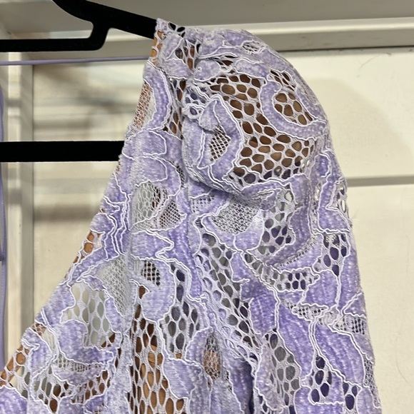 FOR LOVE & LEMONS ROSEMARY PUFF SLEEVE LACE MINI DRESS SMALL - Picture 7 of 16